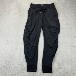 Athleta Women's Attitude Pant Ruched Leg Joggers Black Size 4 Stretch Casual